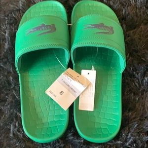 New Men’s Lacoste Fraisier Slide Sandal Green